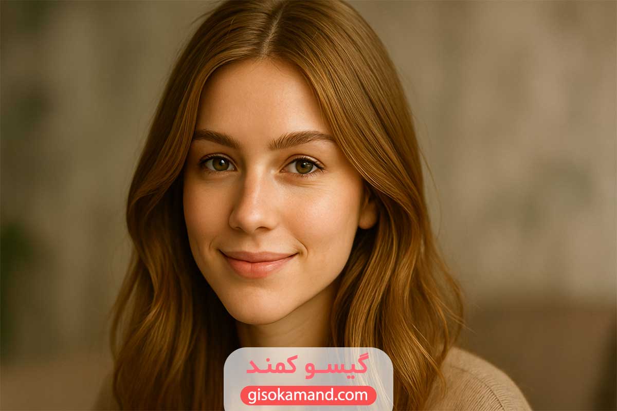 عکس رنگ مو فندقی