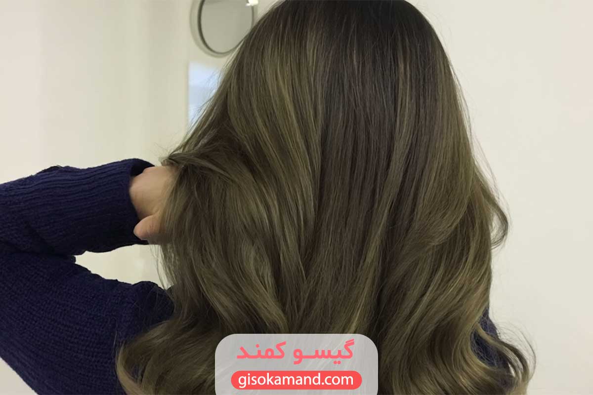 فرمول رنگ موی دودی زیتونی بدون دکلره 