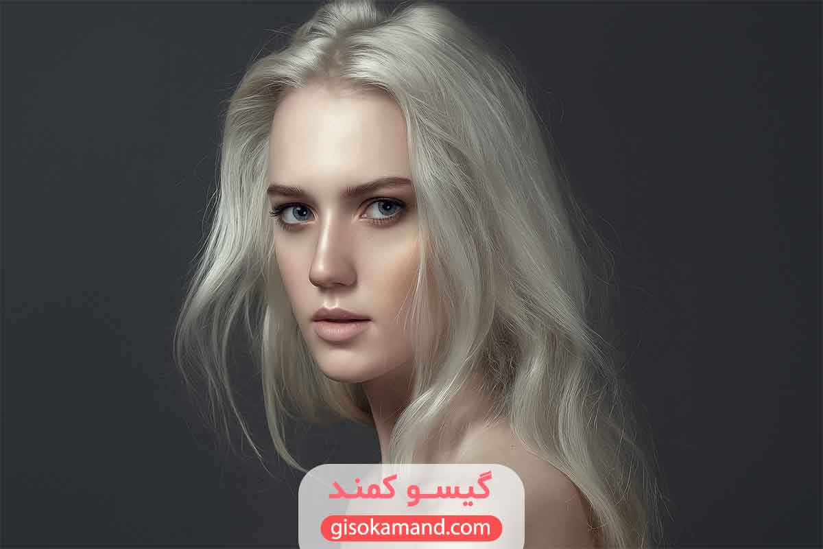 رنگ مو دودی خاکستری نقره ای
