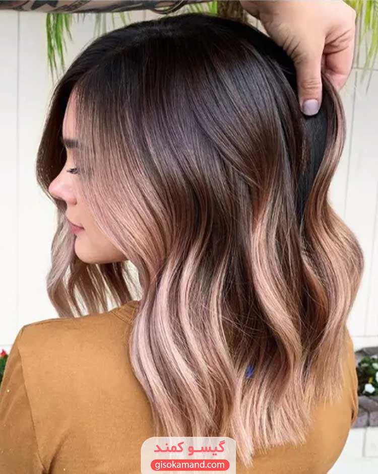 قهوه ای شکلاتی بلاش دار