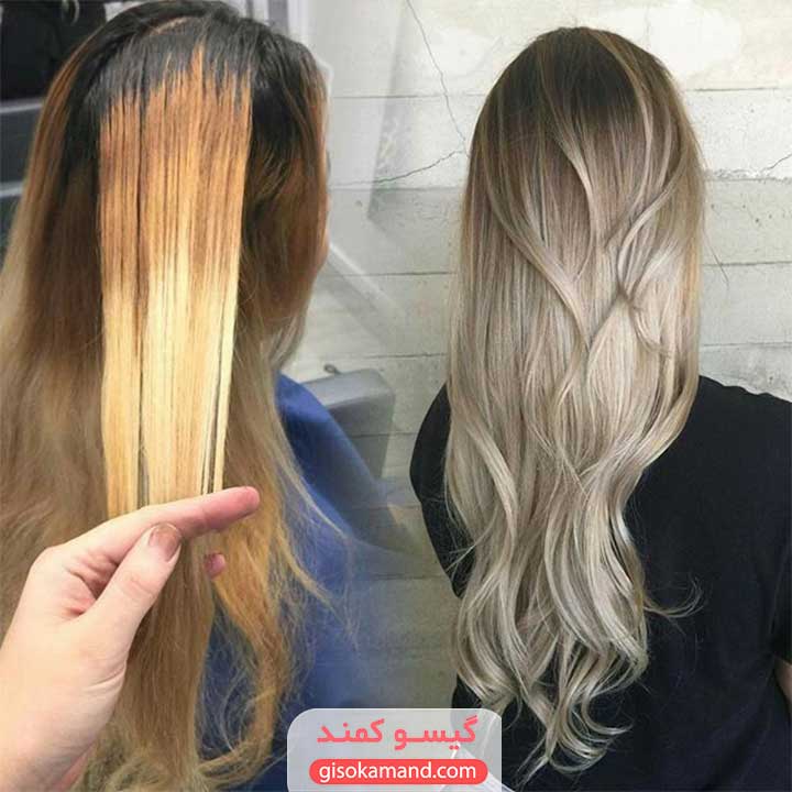 از بین بردن رنگ مو بدون آسیب