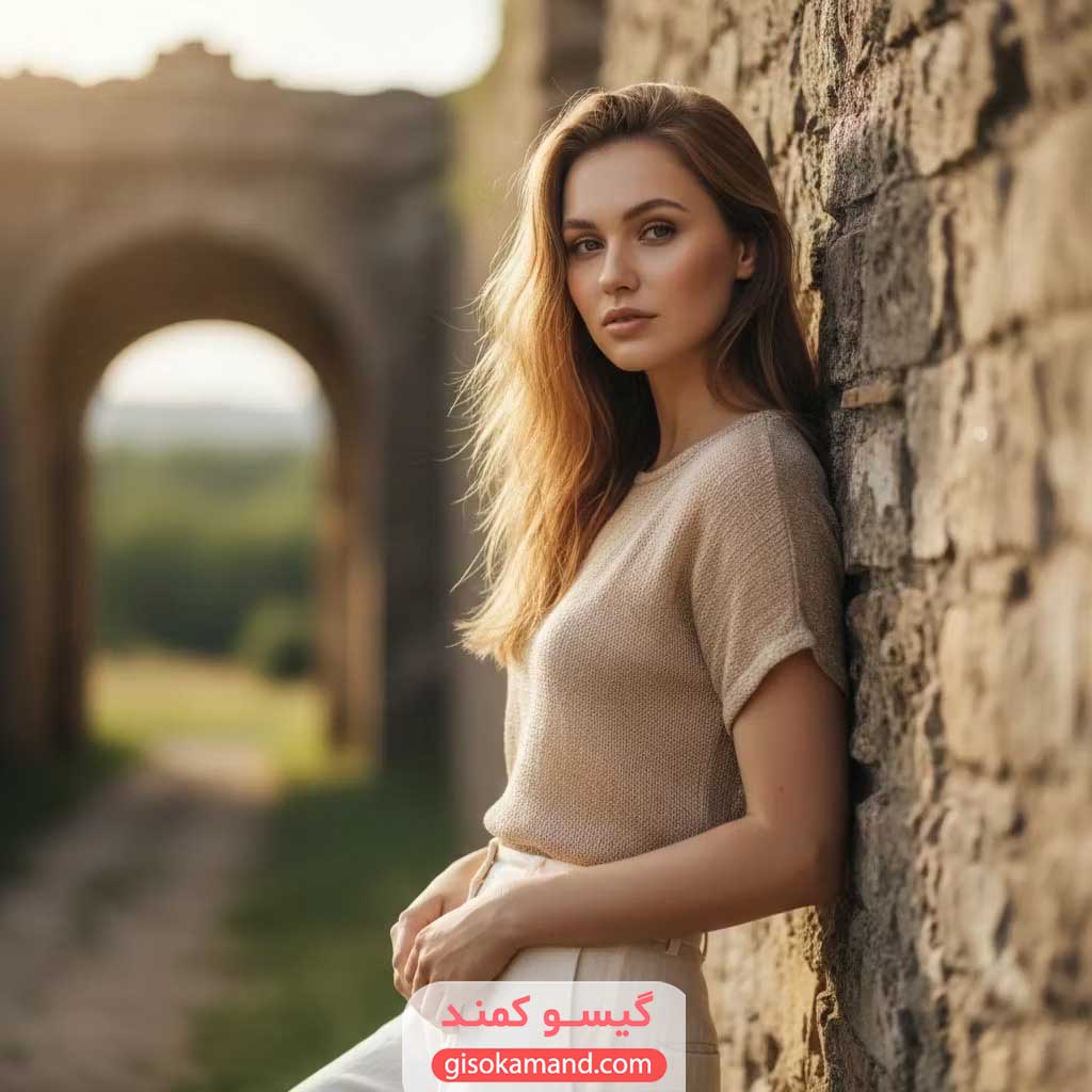 رنگ مو قهوه ای روشن با دکلره