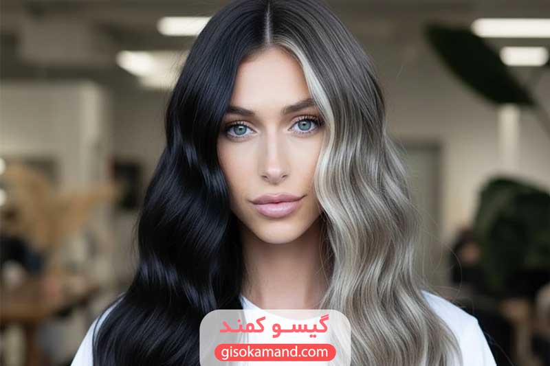 روشن کننده 000 روی موی مشکی